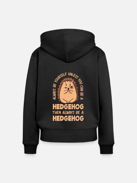 Igel Igel Igel - Frauen Premium Bio Zip Hoodie - Schwarz