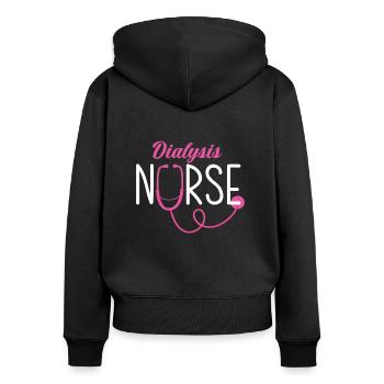 Infirmière infirmière - Sweat à capuche zippé Premium bio Femme - noir - Dos - Julia (174cm)
