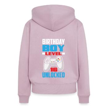 16. Geburtstag Jungen Gaming Gamer - Frauen Premium Bio Zip Hoodie - Altrosa - Hinten - Julia (174cm)