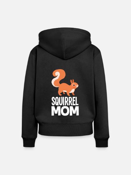 Eichhörnchen - Frauen Premium Bio Zip Hoodie - Schwarz