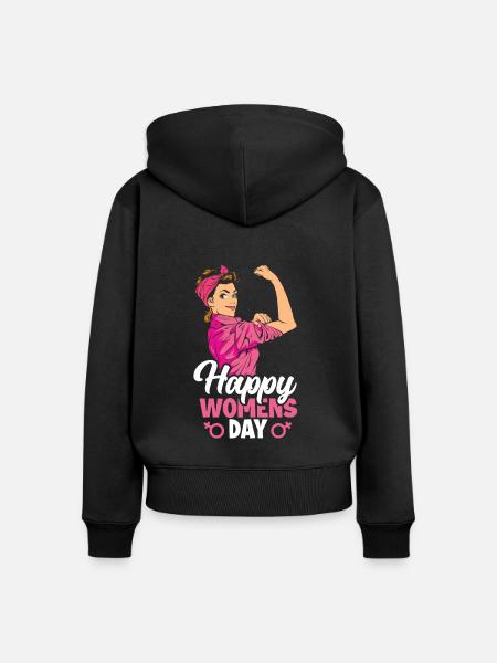Feminismus Feministin - Frauen Premium Bio Zip Hoodie - Schwarz