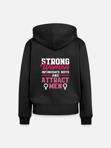 Feminismus Feministin - Frauen Premium Bio Zip Hoodie - Schwarz