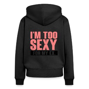 Simply drinking divorce divorce separation - Women's Premium Organic Zip Hoodie - black - Back - Julia (174cm)