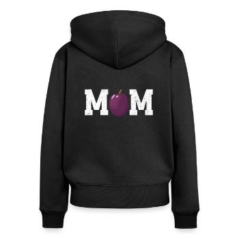Mama Plum - Women's Premium Organic Zip Hoodie - black - Back - Julia (174cm)