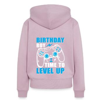 Geburtstagskind Zeit, um Videospiel Geburtstag zu verbessern - Frauen Premium Bio Zip Hoodie - Altrosa - Hinten - Julia (174cm)