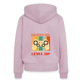 Geburtstagskind Zeit, um Videospiel Geburtstag zu verbessern - Frauen Premium Bio Zip Hoodie - Altrosa - Hinten - Julia (174cm)