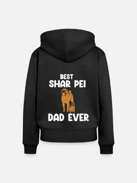 Chinese Shar Pei - Frauen Premium Bio Zip Hoodie - Schwarz