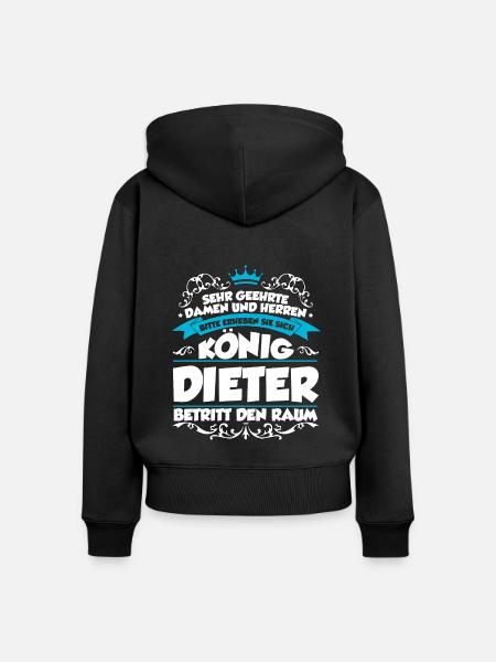 Dieter Name Design - Frauen Premium Bio Zip Hoodie - Schwarz