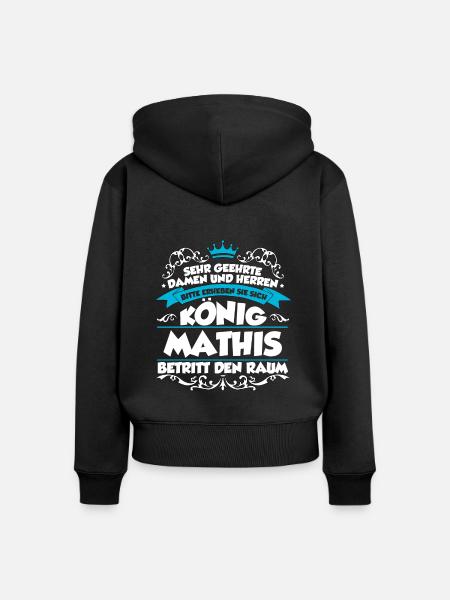 Mathis Name Design - Frauen Premium Bio Zip Hoodie - Schwarz