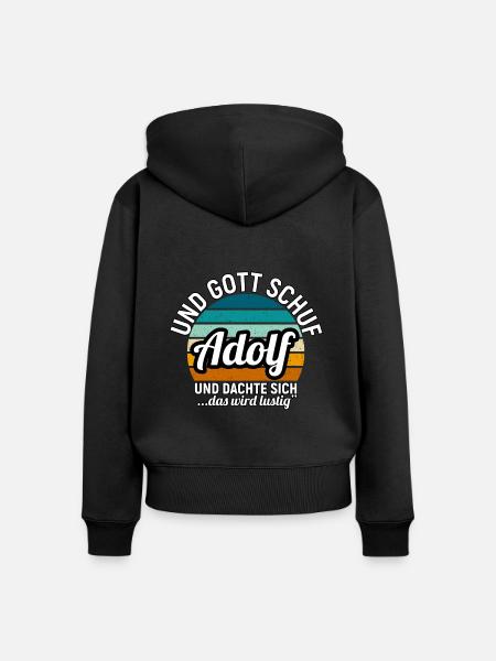 Adrian - Frauen Premium Bio Zip Hoodie - Schwarz