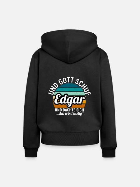 Elias - Frauen Premium Bio Zip Hoodie - Schwarz