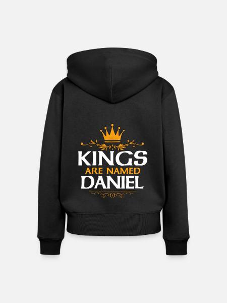 Daniel - Frauen Premium Bio Zip Hoodie - Schwarz