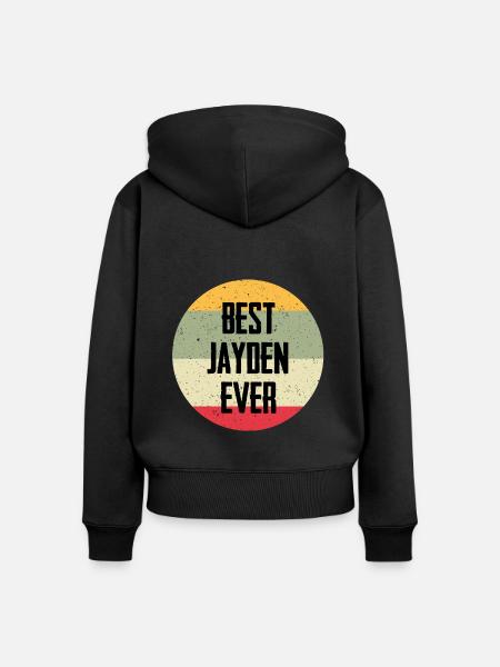 Best Jayden Ever - Frauen Premium Bio Zip Hoodie - Schwarz