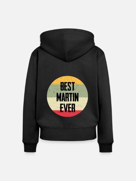 Best Martin Ever - Frauen Premium Bio Zip Hoodie - Schwarz