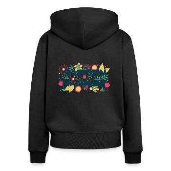 Garden Manager für den Chef im Garten ein Geschenk - Frauen Premium Bio Zip Hoodie - Schwarz - Hinten - Julia (174cm)