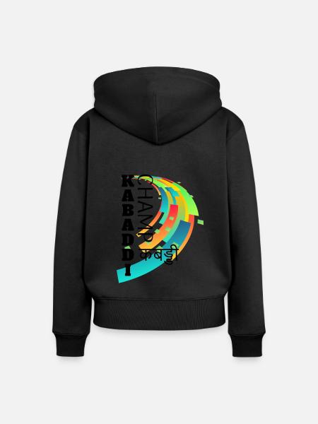 Kabaddi Champ - Frauen Premium Bio Zip Hoodie - Schwarz