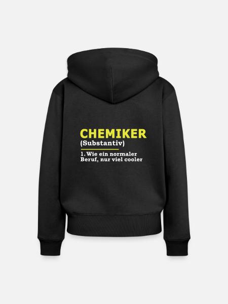 Chemiker - Frauen Premium Bio Zip Hoodie - Schwarz