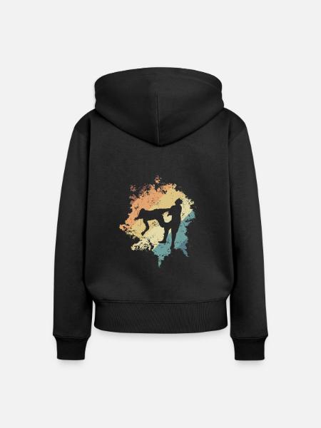 Pro Wrestling Show Kampf - Frauen Premium Bio Zip Hoodie - Schwarz