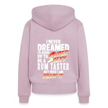Super Sexy Rum-Verkoster Rum Verkostung Geschenk - Frauen Premium Bio Zip Hoodie - Altrosa - Hinten - Julia (174cm)