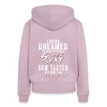 Super Sexy Rum-Verkoster Rum Verkostung Geschenk - Frauen Premium Bio Zip Hoodie - Altrosa - Hinten - Julia (174cm)