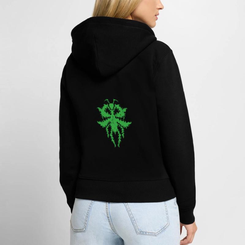 Pattern in praying mantis shape Women's Premium Organic Zip Hoodie