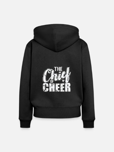 The Chief of Cheer - Frauen Premium Bio Zip Hoodie - Schwarz