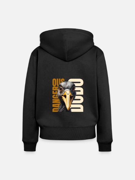 savage Dodo - Frauen Premium Bio Zip Hoodie - Schwarz