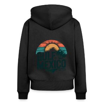 Gulf Of Mexico - Frauen Premium Bio Zip Hoodie - Schwarz - Hinten - Julia (174cm)