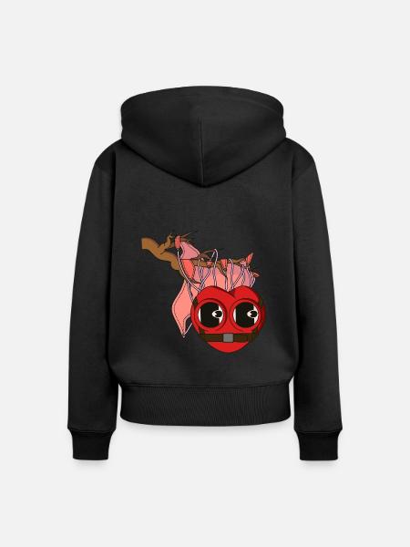 SÜCHTIG - Frauen Premium Bio Zip Hoodie - Schwarz