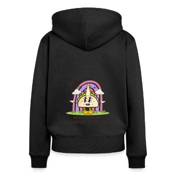 Taco - Women's Premium Organic Zip Hoodie - black - Back - Julia (174cm)