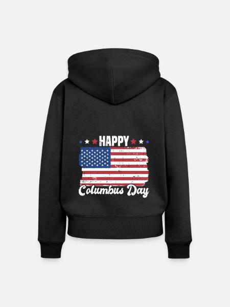 Christopher Columbus - Frauen Premium Bio Zip Hoodie - Schwarz