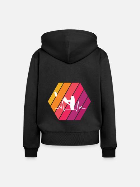Kitesurfing - Frauen Premium Bio Zip Hoodie - Schwarz
