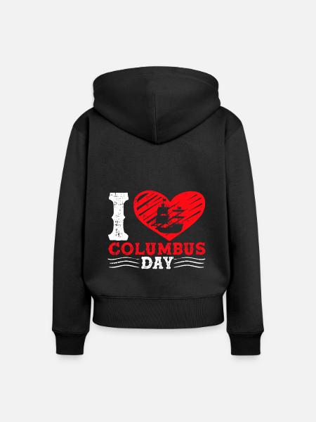 Christopher Columbus - Frauen Premium Bio Zip Hoodie - Schwarz