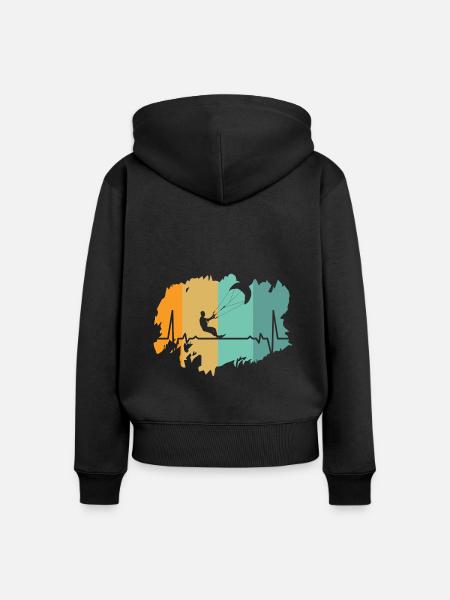 Kitesurfing - Frauen Premium Bio Zip Hoodie - Schwarz