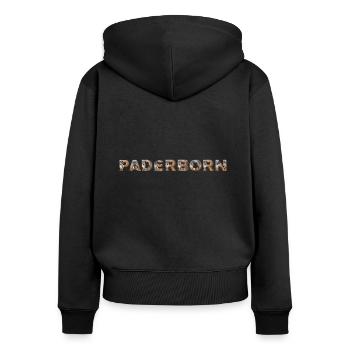 Paderborn Hund - Frauen Premium Bio Zip Hoodie - Schwarz - Hinten - Julia (174cm)