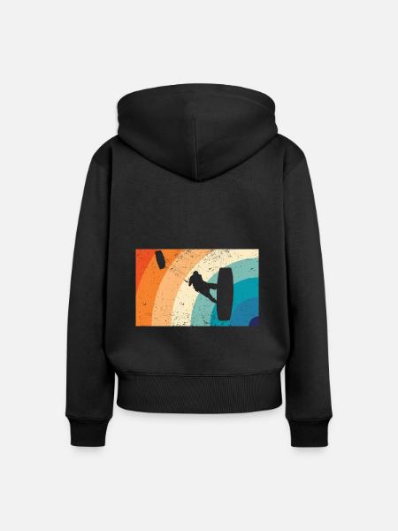 Kitesurfing - Frauen Premium Bio Zip Hoodie - Schwarz