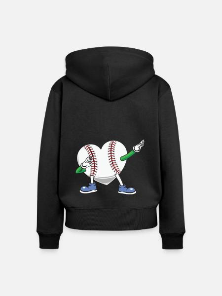 Baseball - Frauen Premium Bio Zip Hoodie - Schwarz