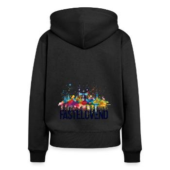 Köln Kölle Karneval Gebützt Kölle Alaaf Jeck Party - Frauen Premium Bio Zip Hoodie - Schwarz - Hinten - Julia (174cm)
