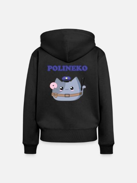 Polineko - Frauen Premium Bio Zip Hoodie - Schwarz