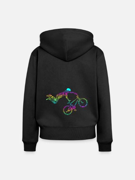 BMX - Frauen Premium Bio Zip Hoodie - Schwarz