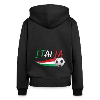 Italia Italian Italian Italy - Women's Premium Organic Zip Hoodie - black - Back - Julia (174cm)