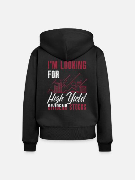 Aktien Dividende - Frauen Premium Bio Zip Hoodie - Schwarz