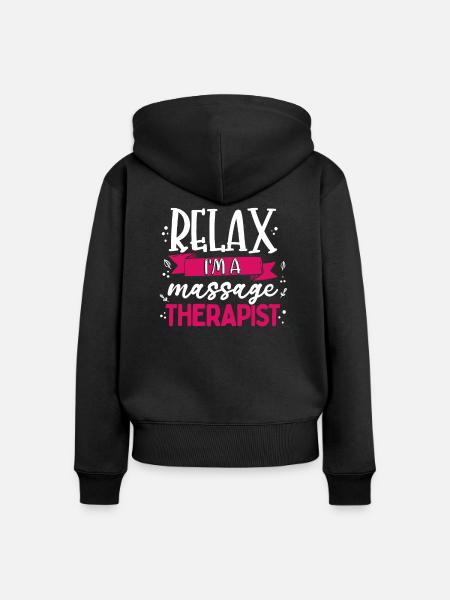 Massage Therapist - Frauen Premium Bio Zip Hoodie - Schwarz