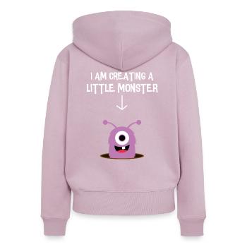Pregnancy Halloween cosume Zombie Scary - Frauen Premium Bio Zip Hoodie - Altrosa - Hinten - Julia (174cm)