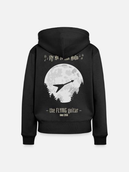 FLIEGENDE GITARRE - Frauen Premium Bio Zip Hoodie - Schwarz