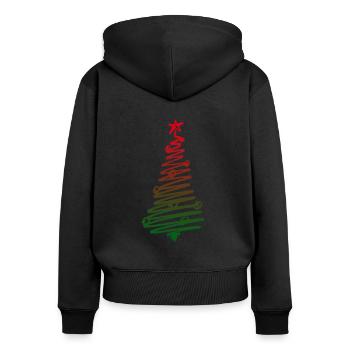 Xmas - Women's Premium Organic Zip Hoodie - black - Back - Julia (174cm)