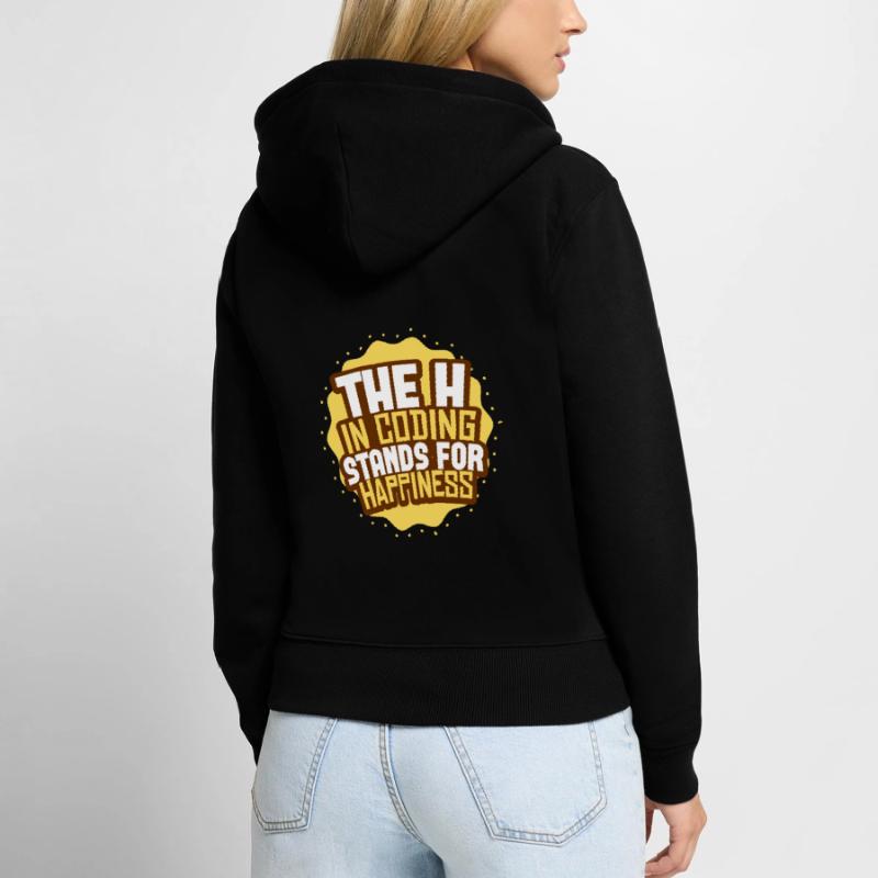 Programmation de codage Sweat à capuche zippé Premium bio Femme