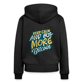 Bitcoin - Women's Premium Organic Zip Hoodie - black - Back - Julia (174cm)
