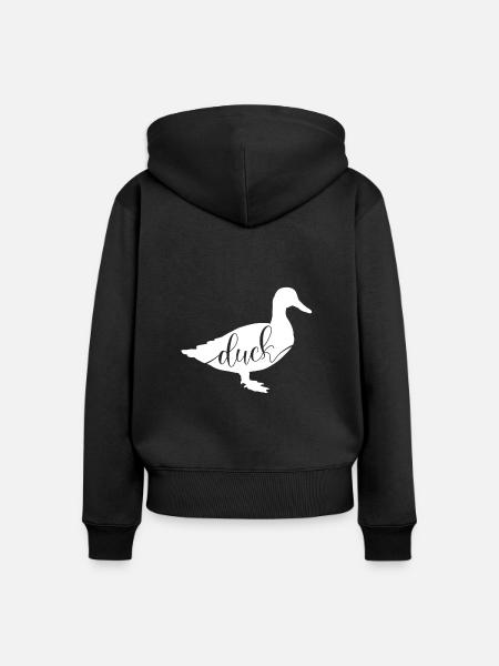 Ente - Frauen Premium Bio Zip Hoodie - Schwarz