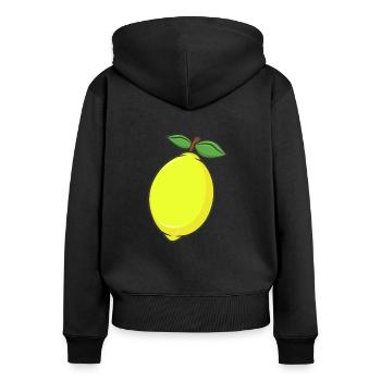 lemon - Women's Premium Organic Zip Hoodie - black - Back - Julia (174cm)